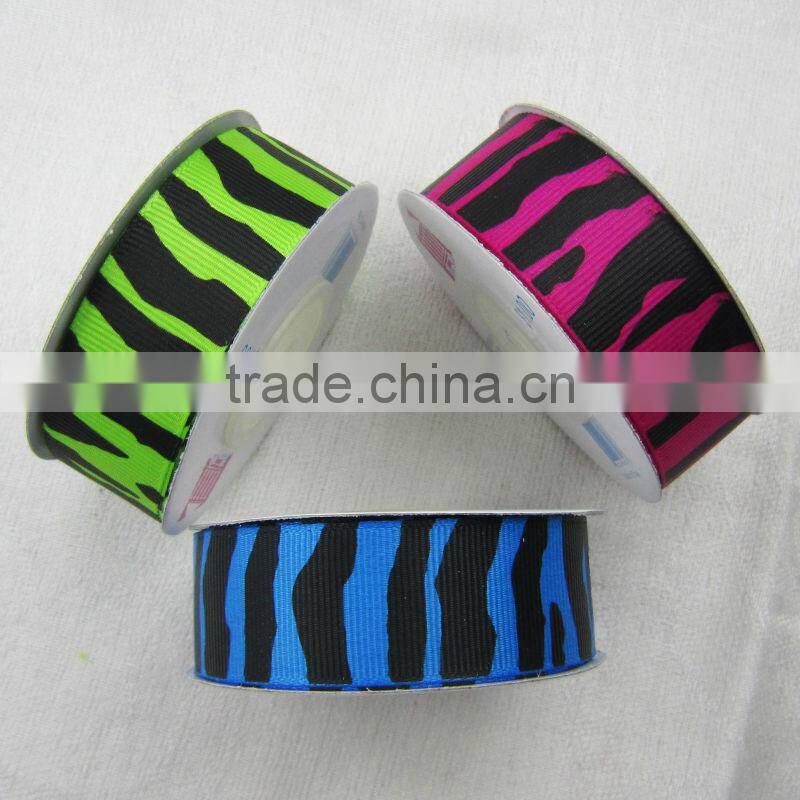 Printed logo grosgrain ribbon custom logo ribbon