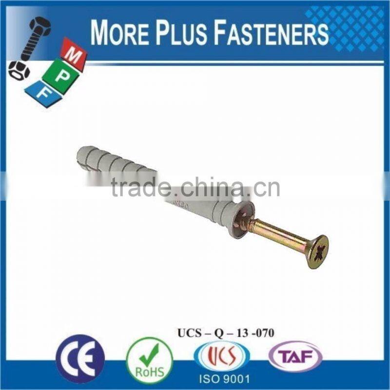 Made in Taiwan Nylon Plugs Hammer Fixing