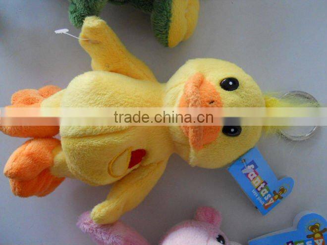 factory supply good quality plush mobile keychain toys with metal ring