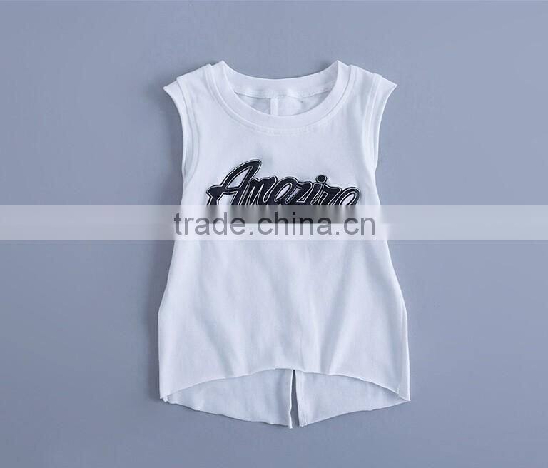 Custom Casual Little Boys Printed Vest Clothing Baby Boys Vest Sleeveless O Neck Tank Top Shirts