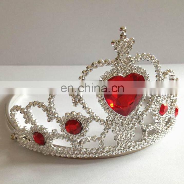 HBN-1447P Plastic costume tiara crown 6colors