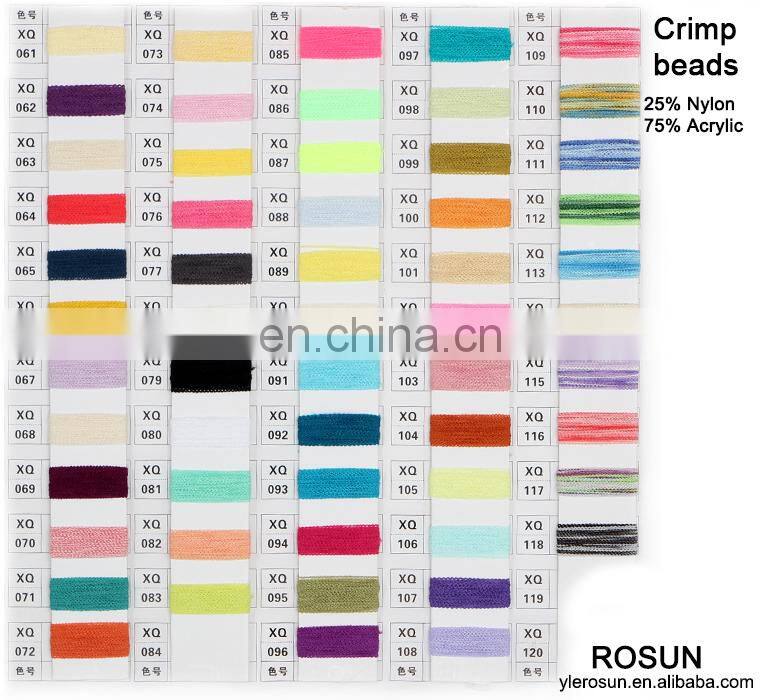 Acrylic / Artificial Mohair / Crimp beads / Nylon Colour atla