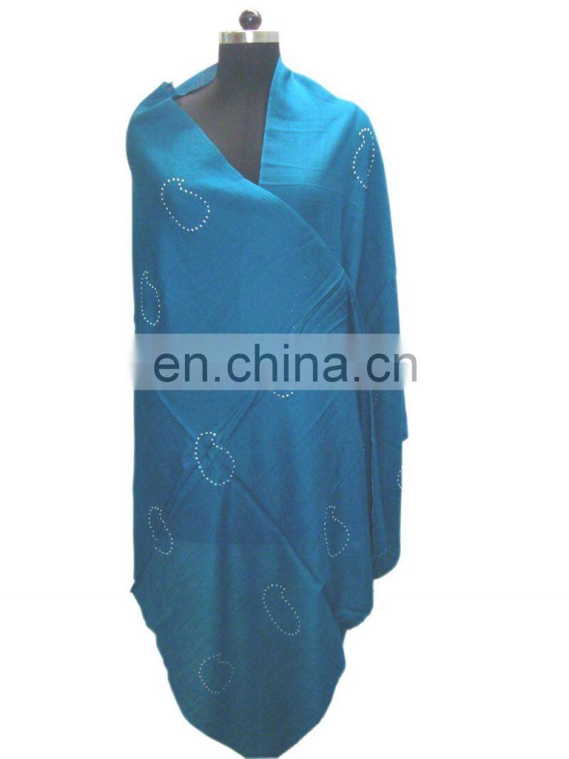 Silk Pashmina wool shawls With Swarvoski crystal