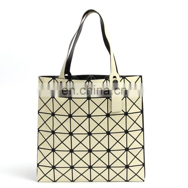 Laser Tote Bag Lady Geometry Plain Split Joint Shoulder Bags Women Sequins Handags