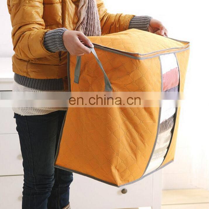 High Quality Thickened & Foldable Colorful Non-woven Carbon Fabric Apperal Quilt Storage Box