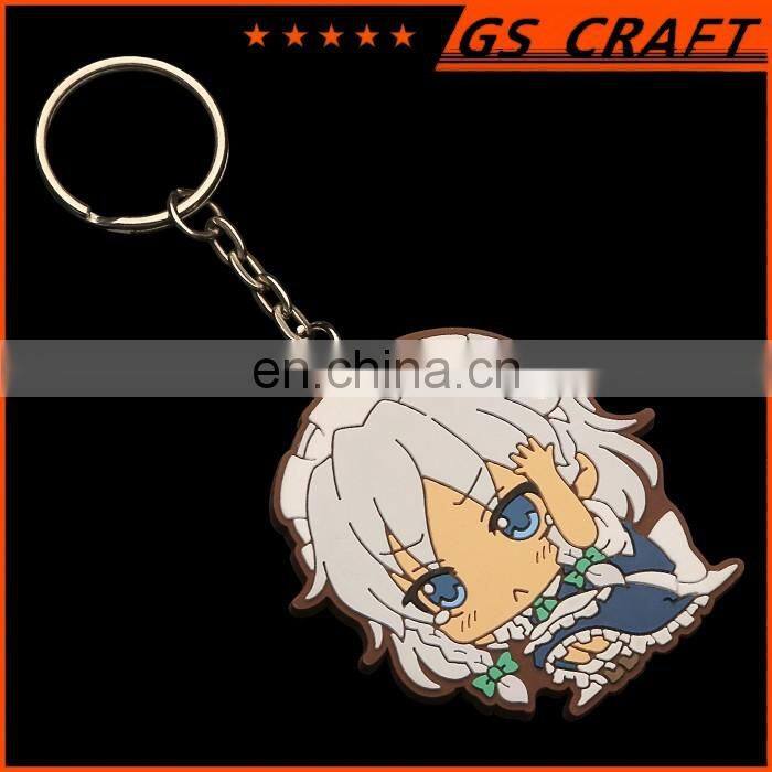 Custom Souvenir Rubber Keychain 3D Soft PVC Keychain