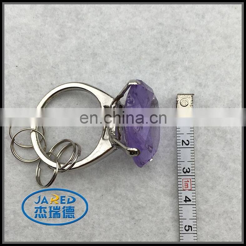 Acrylic Diamond Zinc Alloy Keyring Keychian For Lady