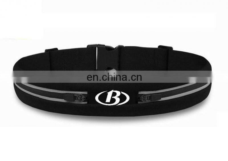 Outdoor Sweatproof Lycra Running Belt Waist Pack With Two Pockets