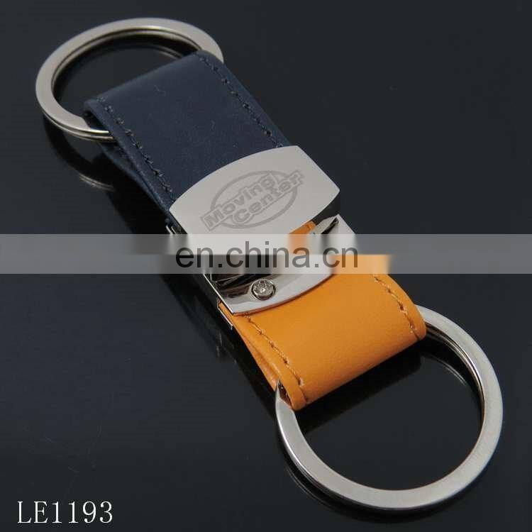 Hot Sale Promotional Real Leather Metal Carabiner Key Chain