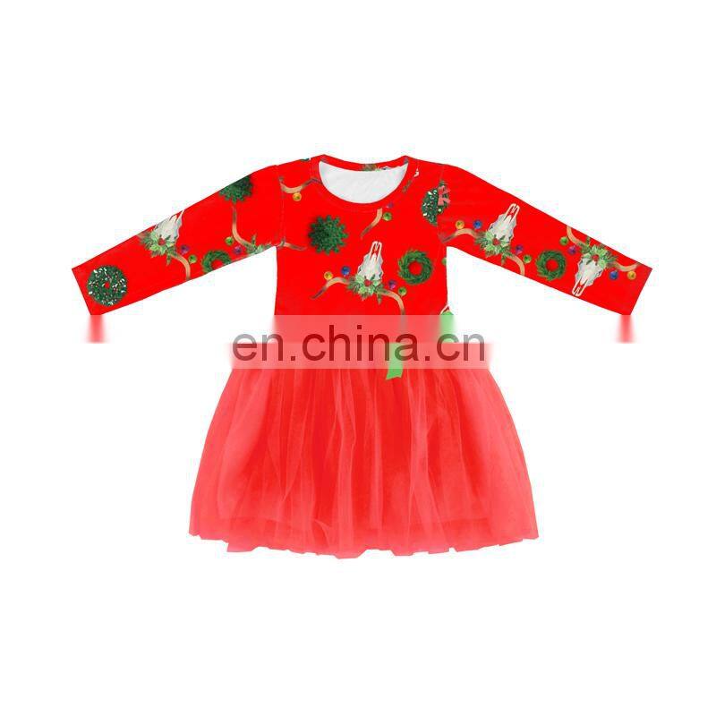 New Arrival Ostrich And Plant Lovely Girls Dress Accessary Baby Girl Clothes For Party Wear