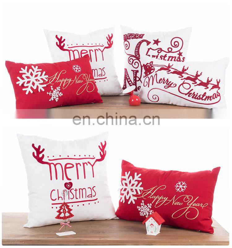 New Product Gold Thread Embroidery With Applique Sofa Cushions For Christmas