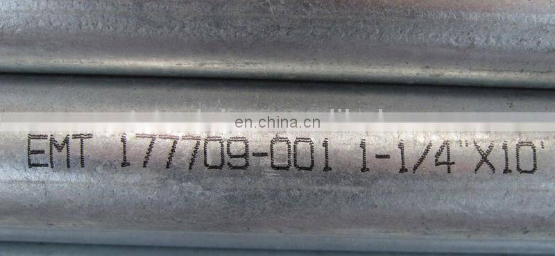 emt pipe zinc coated steel pipes ul listed