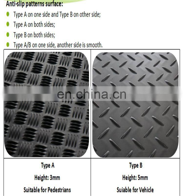 Heavy Duty Temporary Black Plastic Road Mat