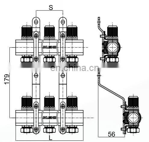 hvac system manifold brass normally open manifold valve water valve heater integrated regulating manifold