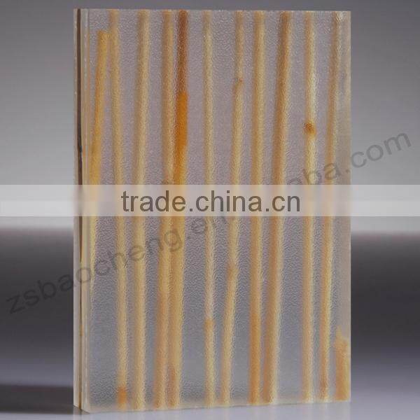 High Quality restaurant interior bamboo texture wall 3d panel