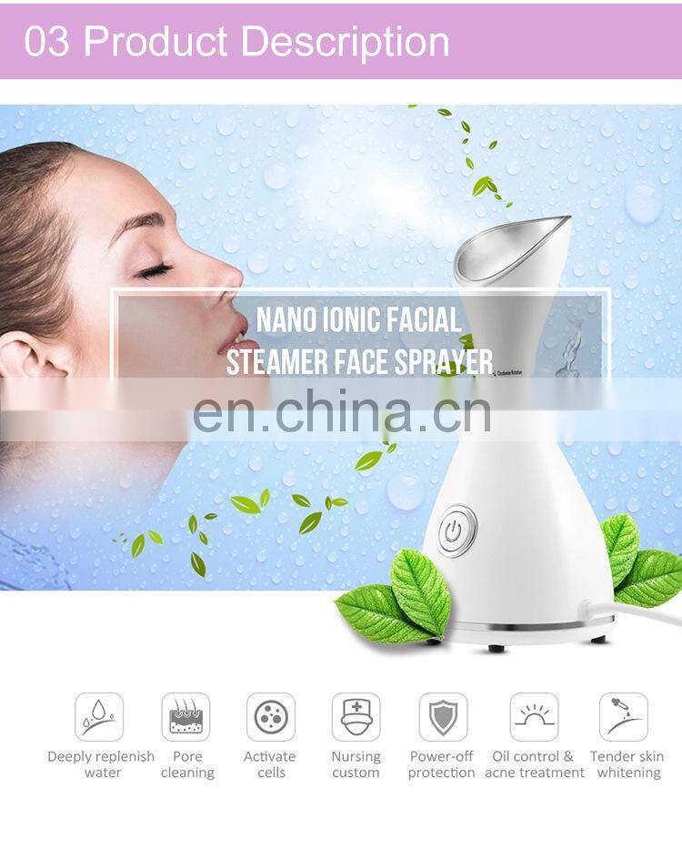 2021 Hot Sale Beauty Personal Care Face Steamer Sprayer Face with led light Humidifier Face steamers