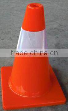 Flexible Fluorescent Orange Safety PVC Traffic Cone