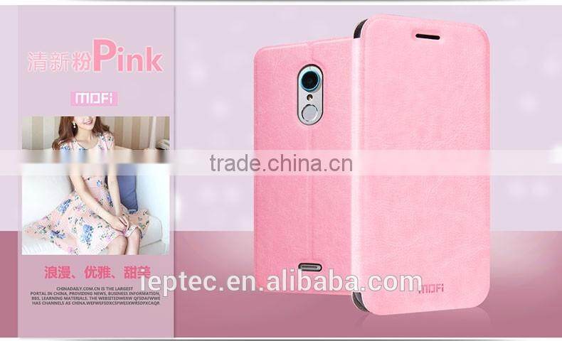 MOFi Hot Sale Customed PU Leather Flip Cell Phone Cover Case for ZTE N939ST, ZTE V5 3