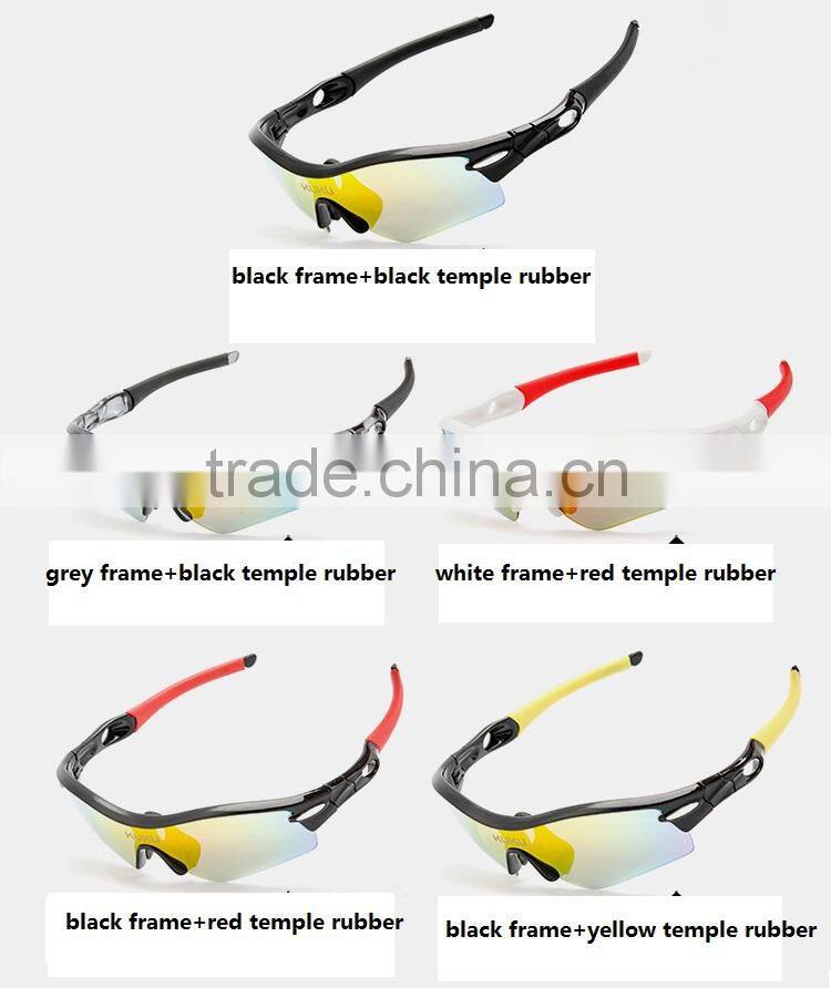 Interchangeable 5 lens professional polarized cycling sunglasses uv400