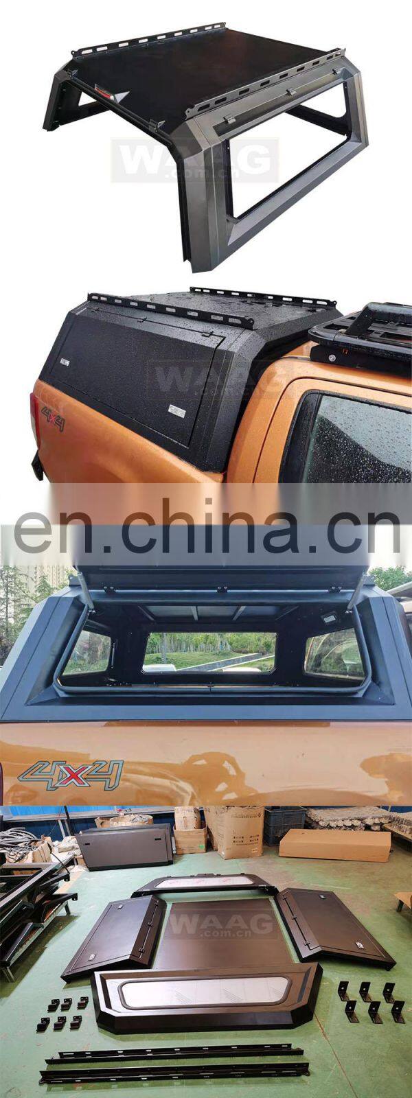 Metal Steel Black Canopy For Toyota Hilux Vigo 2005-2021 Dual Cab Tool Box Canopies