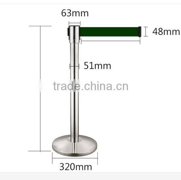 retractable queue pole barrier crowd control stanchion