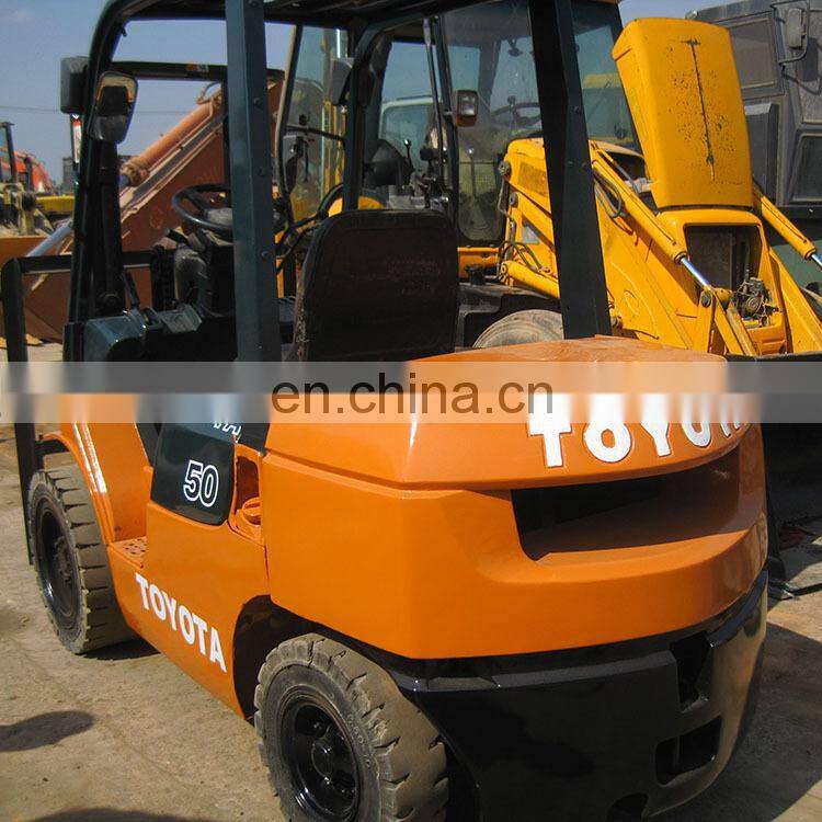 Toyota FD50 forklift for sale,Used 5ton forklift in Shanghai China