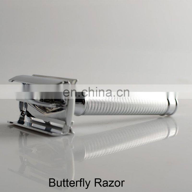 custom deluxe mens 3 blade reusable bamboo safety razor handle