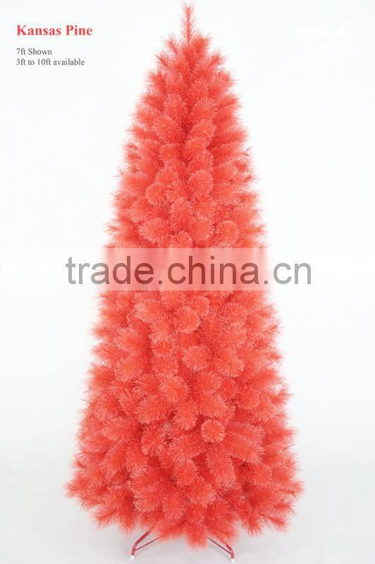 BSCI ! 6FT/180CM Green PE Tips Premium Artificial Christmas Fir Tree/Red Berry decoratived christmas pvc tree