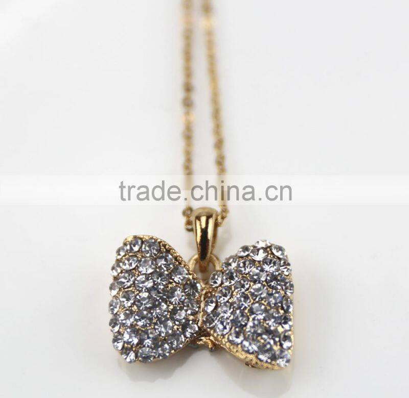 2015 New product cute bowknot pendant necklace China jewelry wholesale