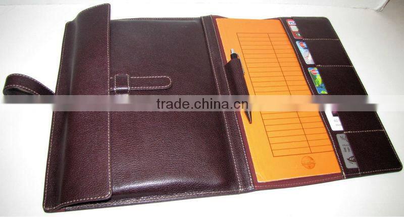 card holder case for ipad 3 with business paper holder cluth bag in 100% cow leather in traval business