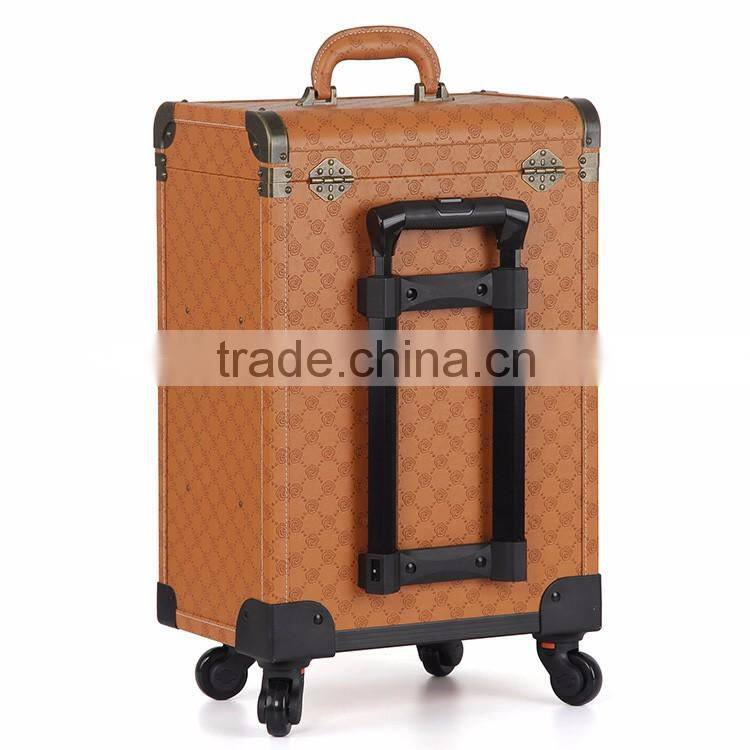 Hot product!Makeup artist trolley makeup organizer case with beautiful mirror