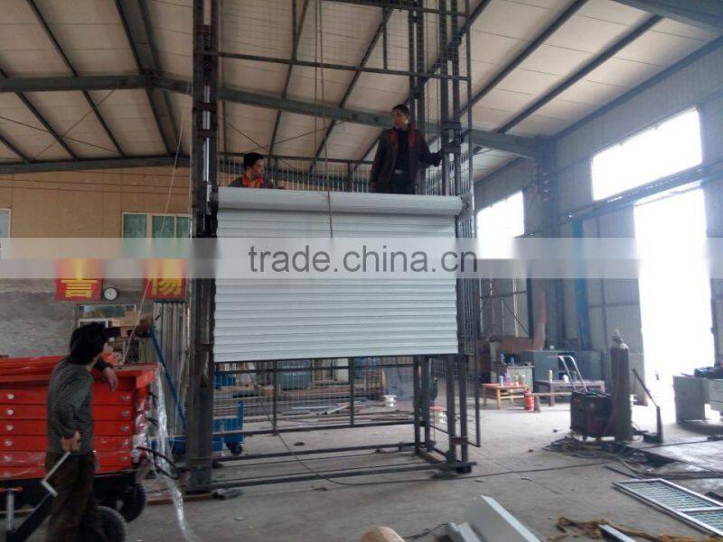 warehouse goods lift hydraulic guide rail chain goods lifting table