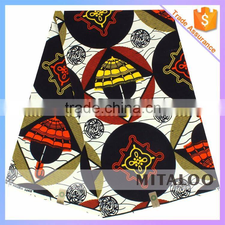 Mitaloo Real Wax Printed Fabric Nigeria Fabric For Men Women MH3010