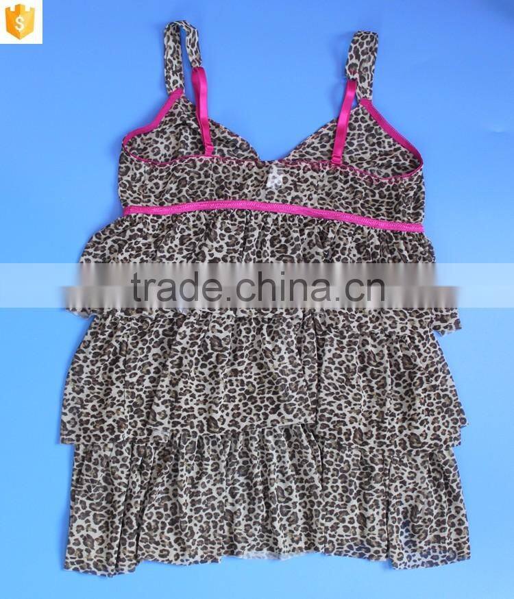 leopard printed mesh lingerie