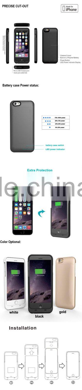 Customized design battery case for iphone 6