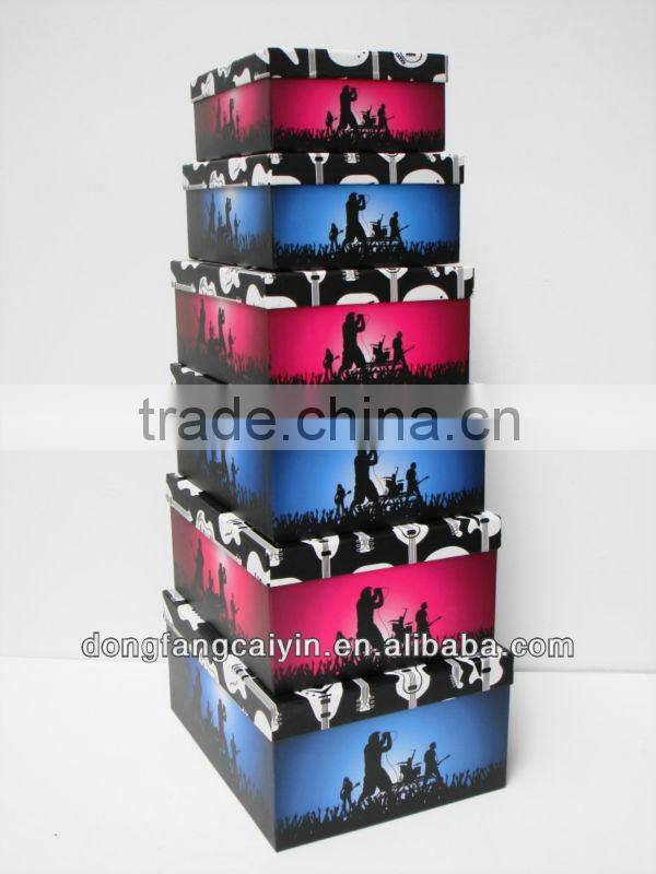 shelf life strong cardboard storage box with handle