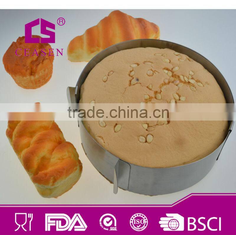 stainless steel heart shape mold extensible cake mold