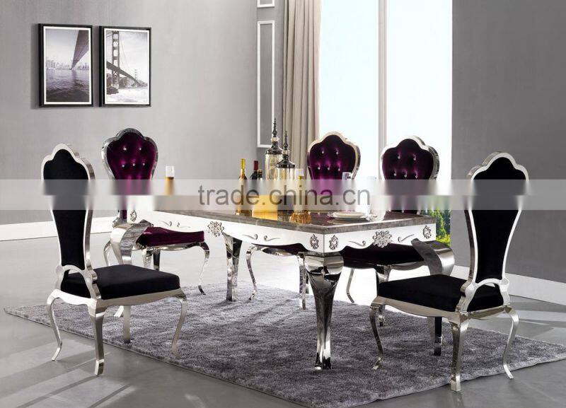 Italy style stainless steel dining chair