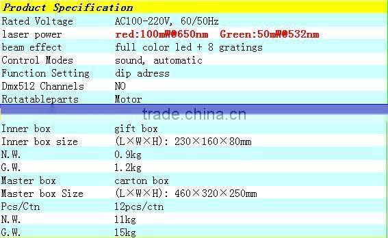 LSS 020 150mw red and green mini laser stage lighting price