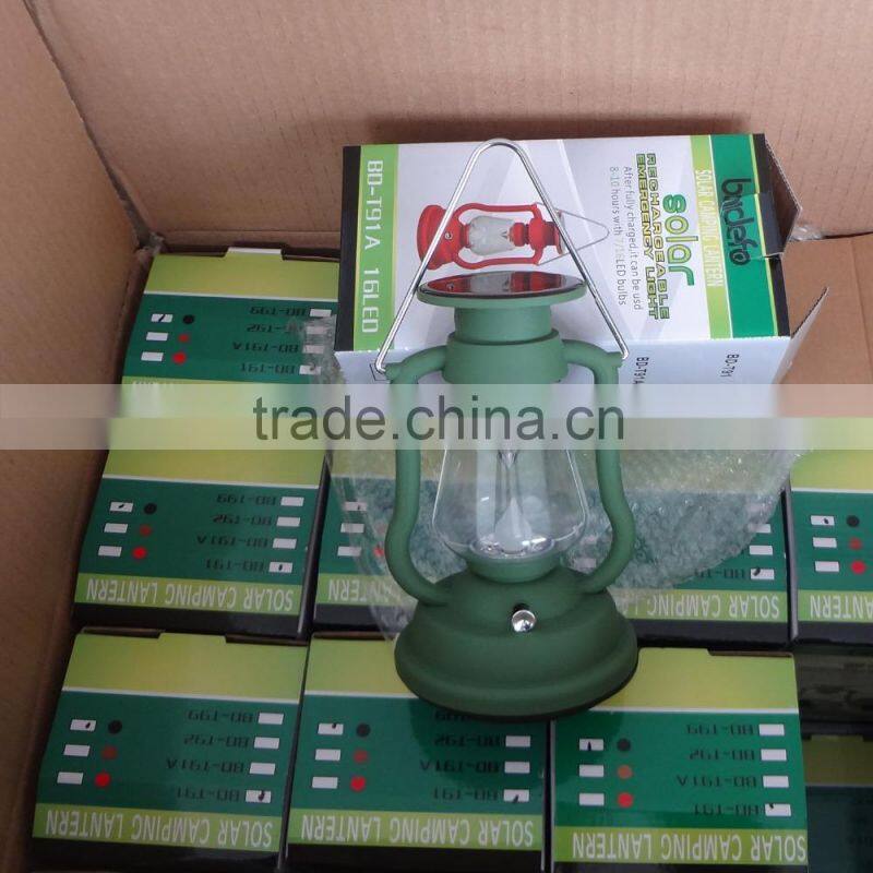 7 LED Solar Lantern with Dynamo, AC Charger