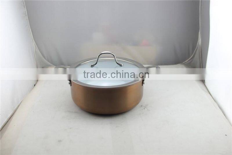 Mini cobre acero inoxidable cazuela de aluminio con carril