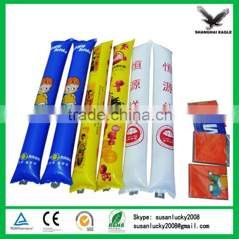 PE inflatable balloon stick clapper