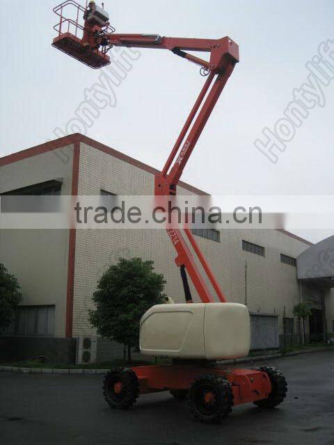 single person hydraulic boom lift telescopic lift for aerial work