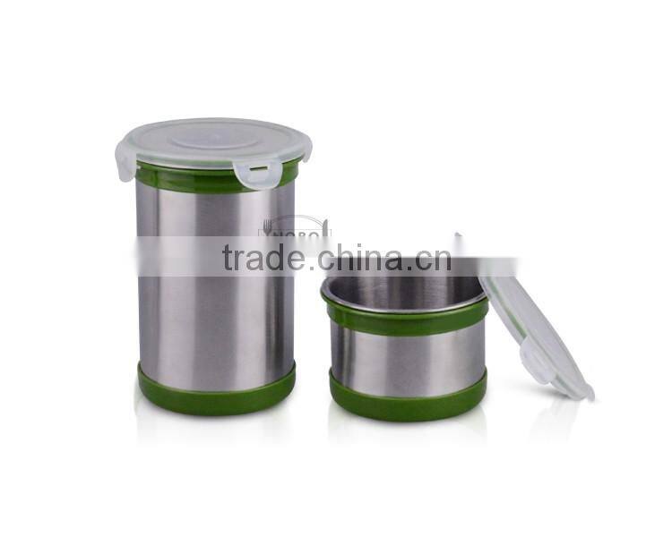 4pcs stainless steel tea coffee sugar canisters set