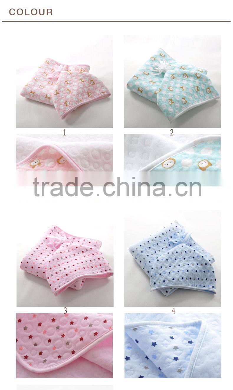 Baby Blanket Toddlers Scuba Knitting Fabric Wraps Blanket Cartoon Animal Design Air Layer Shawl