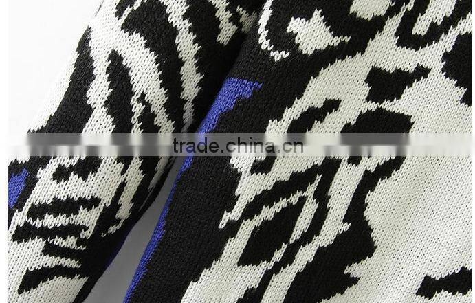 2014 new arrival more fashion plus size loose crew neck woolen sweater new designs for ladies
