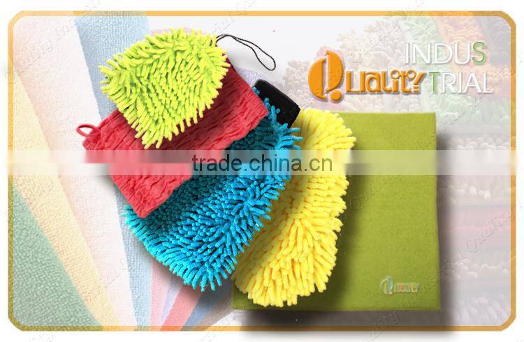 Good quality super water absorbent car wash golve for household cleaning with free sample as on TV