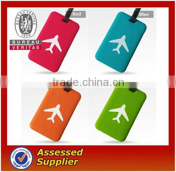 promotional debossed soft PVC travel luggage tag wholesale