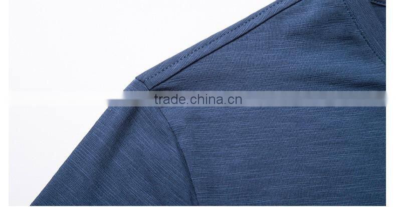 High Quality Lightweight china suppliers Custom logo OEM design blue casual man Slim Fit plain t shirts mens