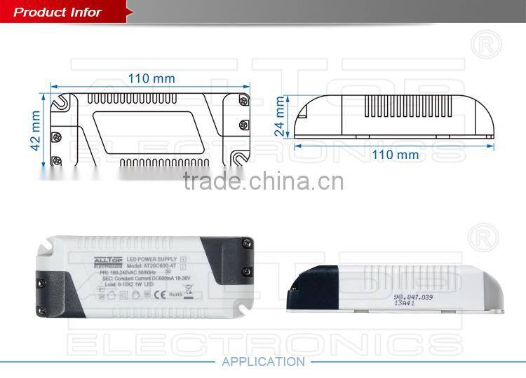 High efficiency constant current 300mA 18w led power supply